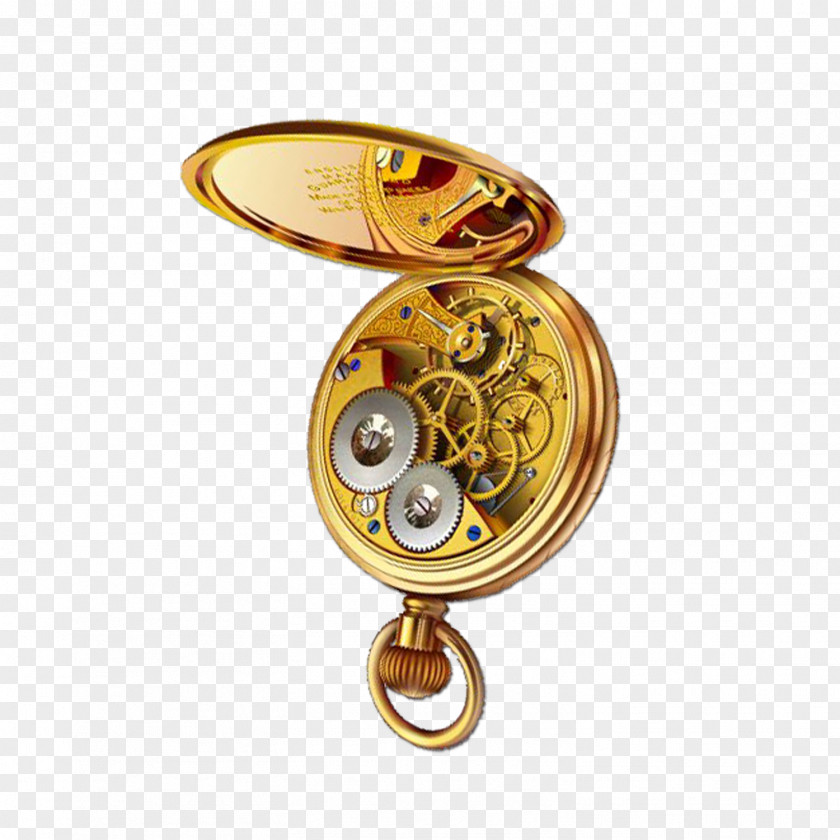 Record Time Pocket Watch Clock PNG