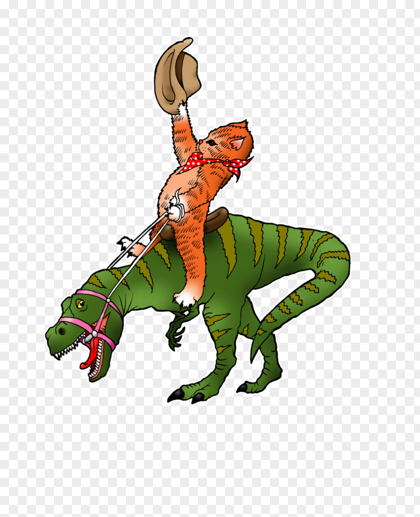 Dinosaur Tyrannosaurus Rodeo Kitten PNG