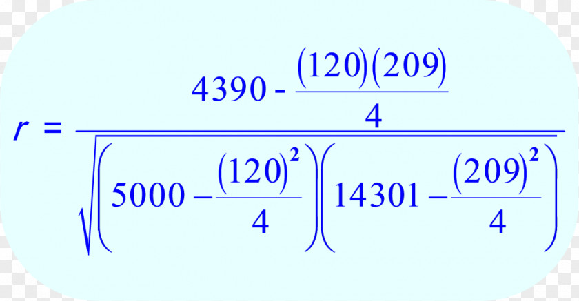 Handwritten Math Formula Pearson Correlation Coefficient And Dependence Statistics PNG