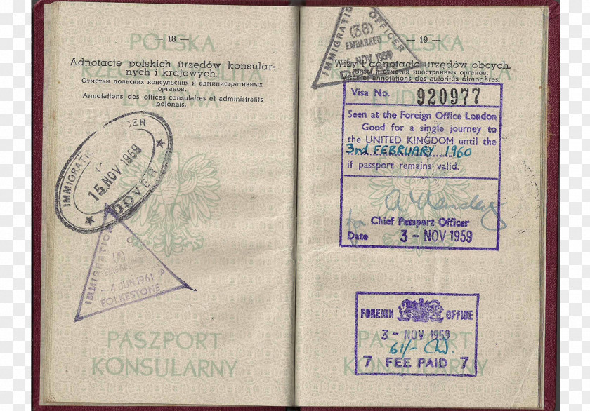 Passport Identity Document Socialist Republic Of Romania Cold War PNG