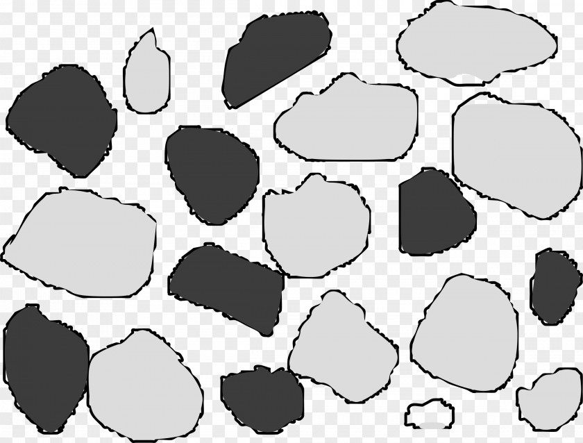 Pebble Triceratops Monochrome Clip Art PNG