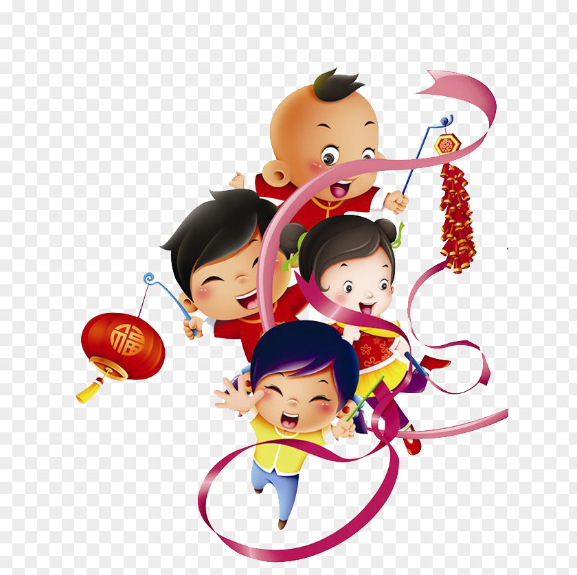 Child Firecracker Chinese New Year Red Envelope PNG