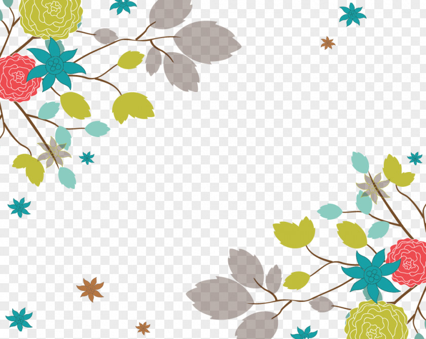 Color Leaves Mothers Day Greeting Card PNG