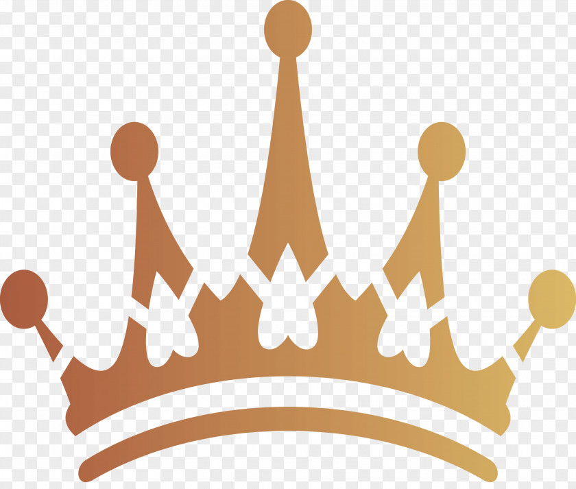 Golden Crown Design Logo PNG