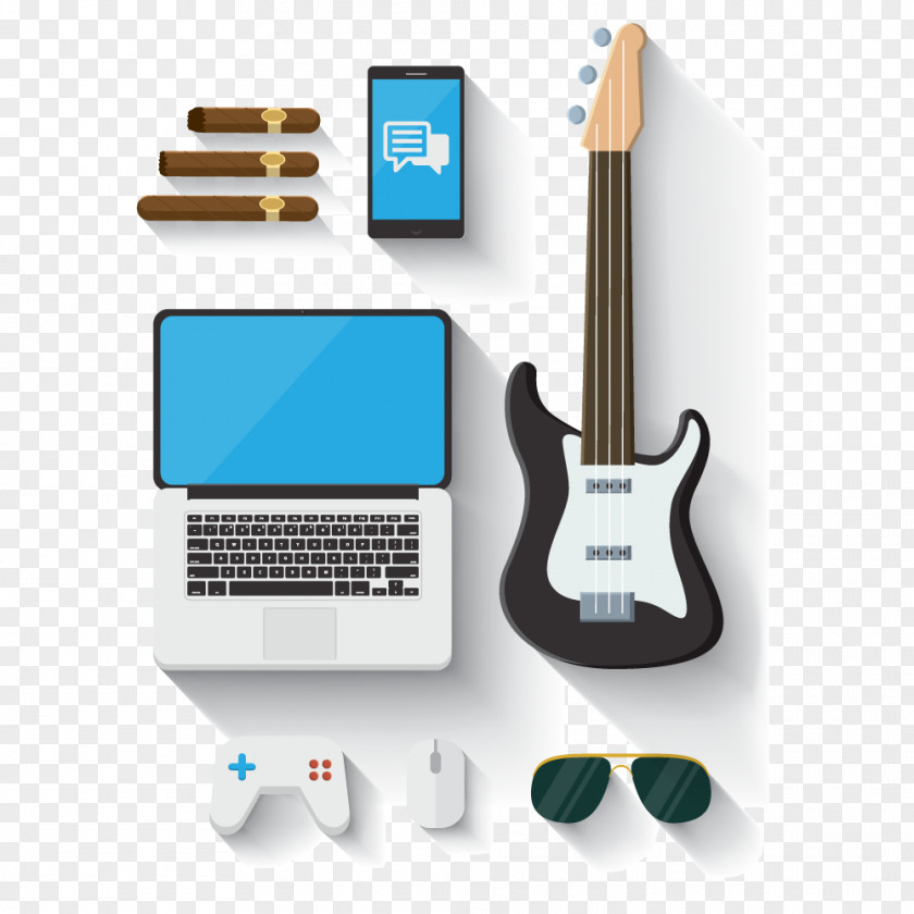 Guitar Vector Computer Network Download PNG