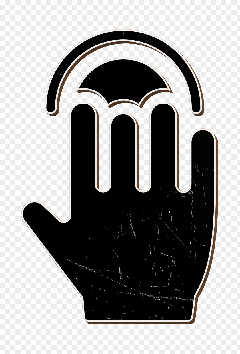 Hand Icon Basic Gestures Fill Tap Button PNG