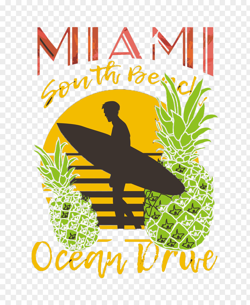 Surfing Silhouette Miami South Beach Clip Art PNG