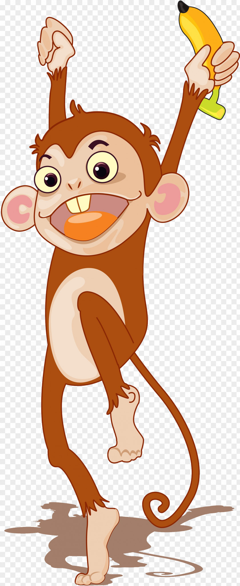 The Monkey With Banana Cartoon Photography Illustration PNG
