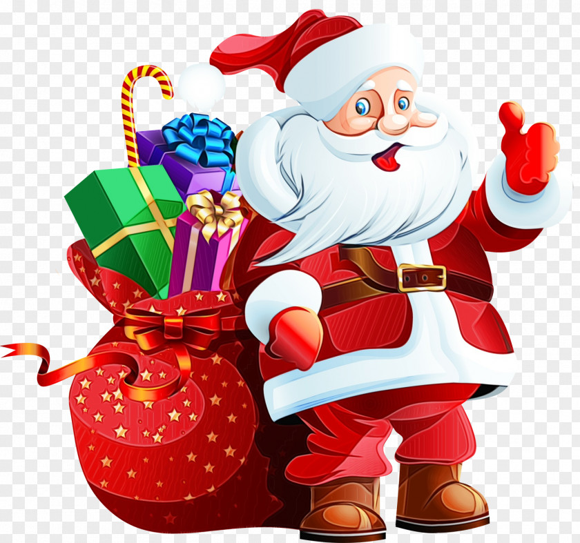 Christmas Eve Santa Clause Gift Cartoon PNG