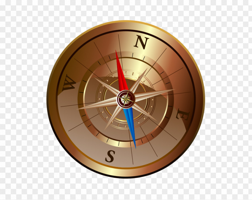 Vector Metal Compass Vecteur PNG