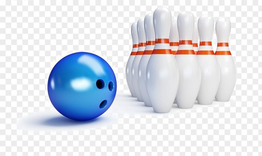 Blue Bowling,Qi Put A White Ball Bottle Bowling High-definition Video Display Resolution Wallpaper PNG