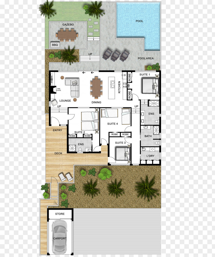 Home Floor Plan Beach House PNG