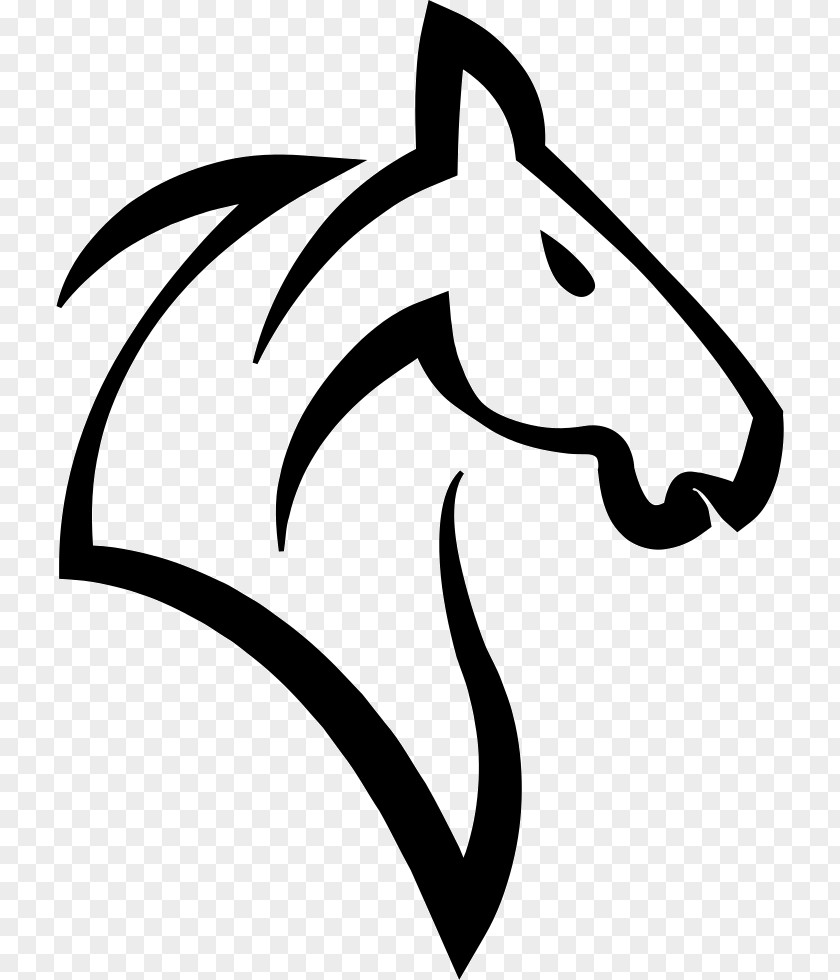 Horse Head Mask Unicorn Horn Logo PNG