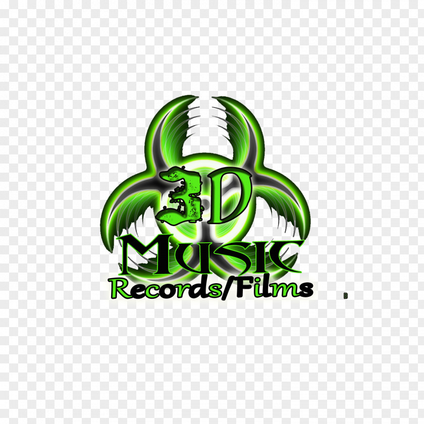 3d .Music Player Logo Brand Green Font PNG