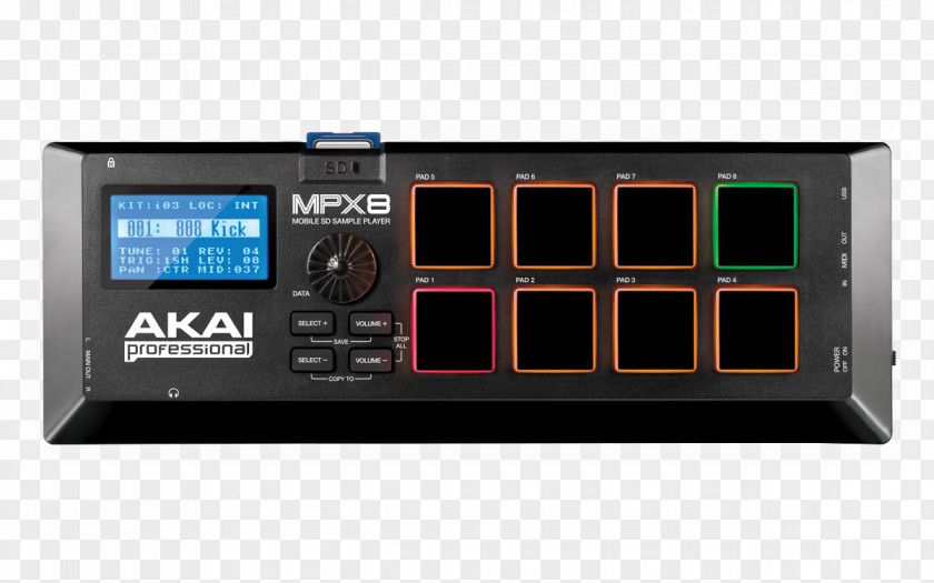 Akai MPX8 SD MPC Sampler Ableton Live PNG
