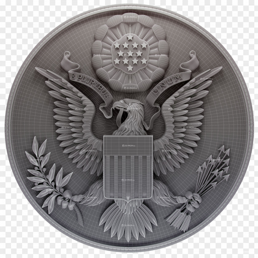 United States Great Seal Of The STL 3D Modeling Wavefront .obj File PNG