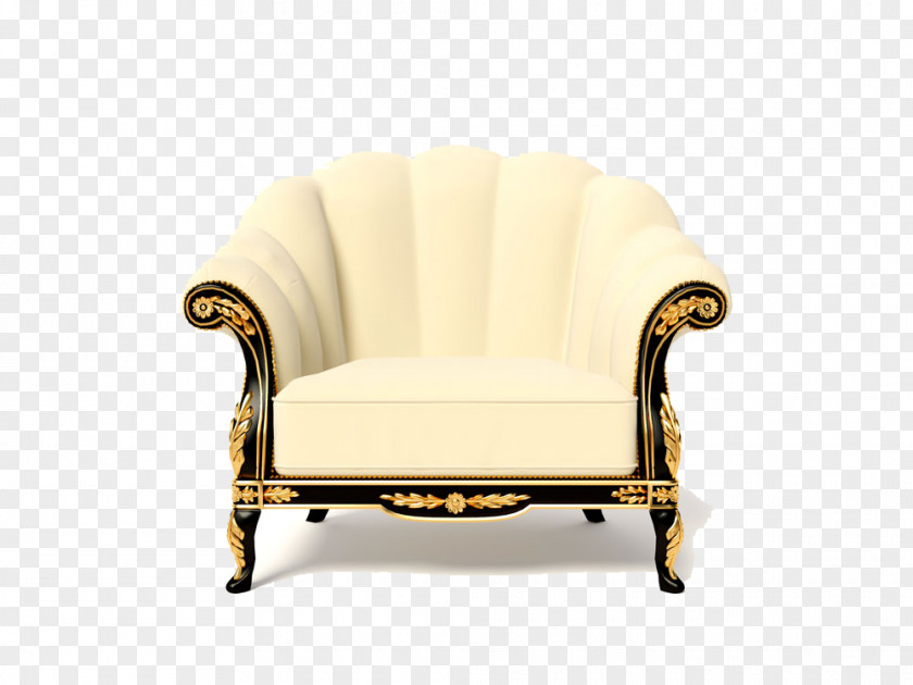 White Sofa Chair Furniture Couch Living Room Throne PNG