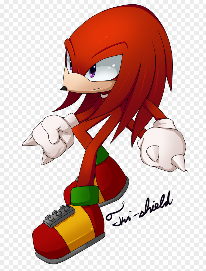 Emerald Shield Art Knuckles The Echidna Speed Painting PNG