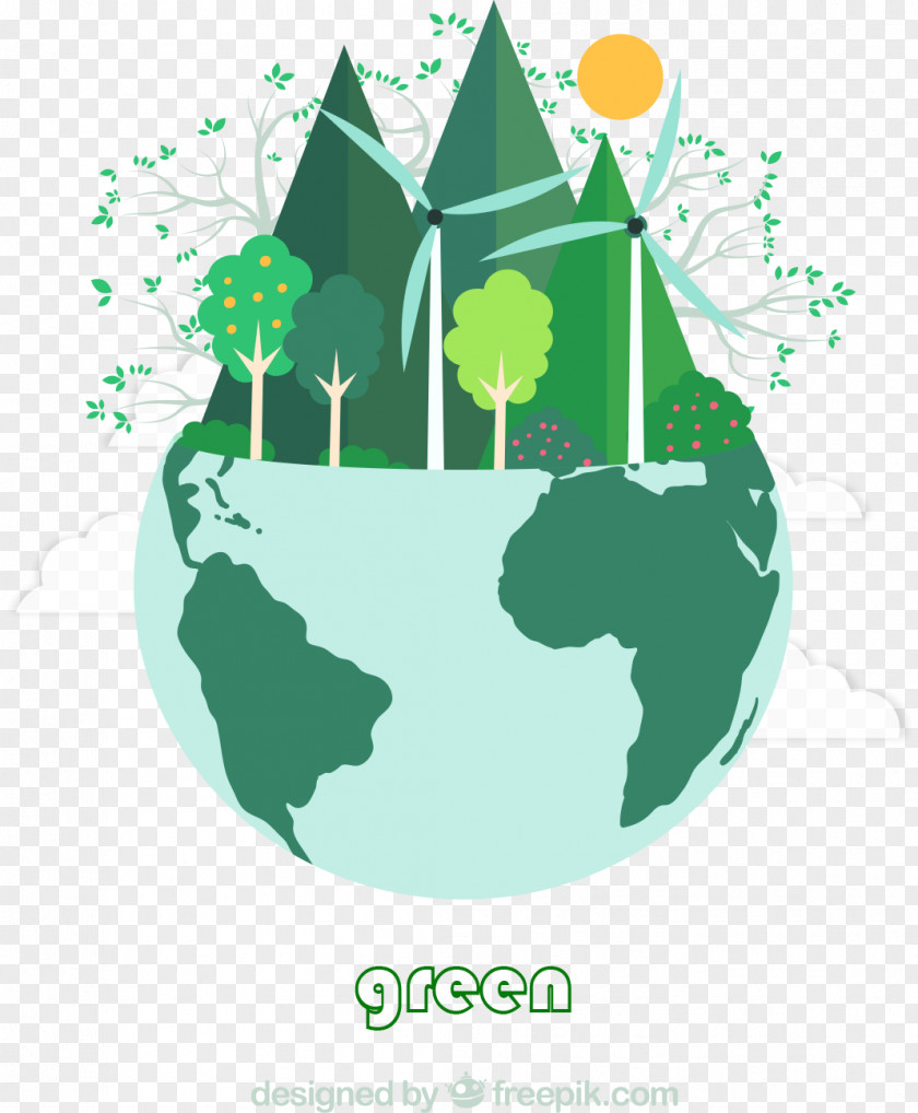 Green Earth Energy Clipart Sustainability Environment Ecology PNG
