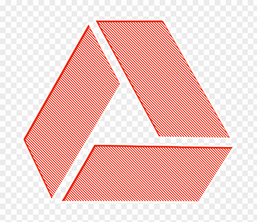 Peach Triangle Gdrive Icon PNG