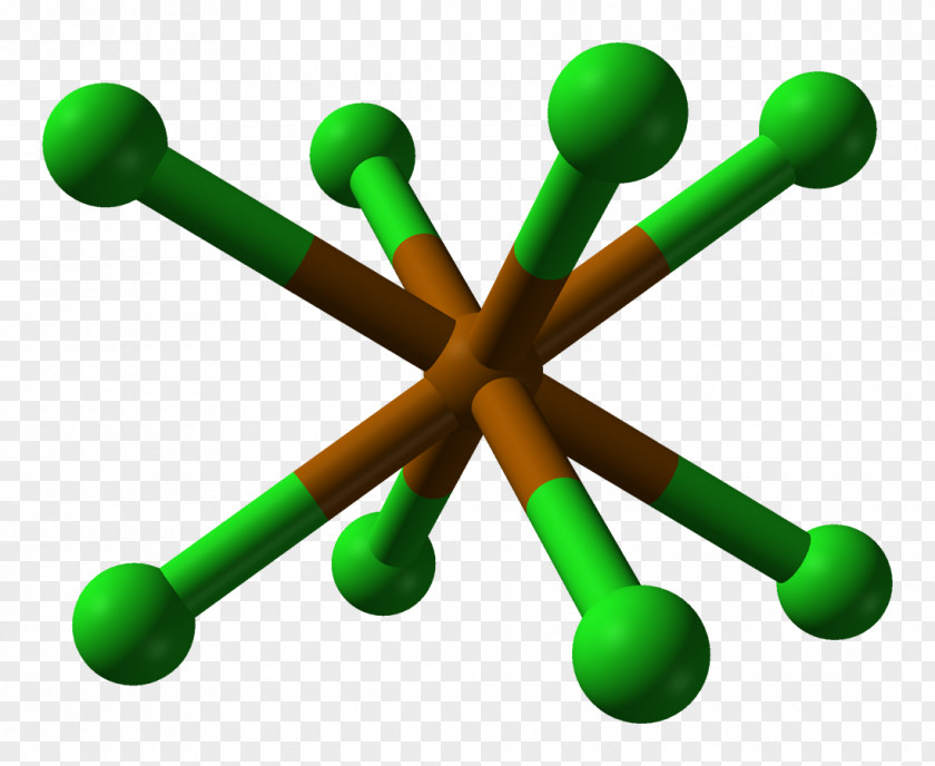 Polonium Dichloride Curie Crystal Structure Space-filling Model PNG