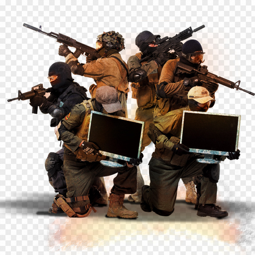 Soldiers Armed With Display Poster Computer File PNG