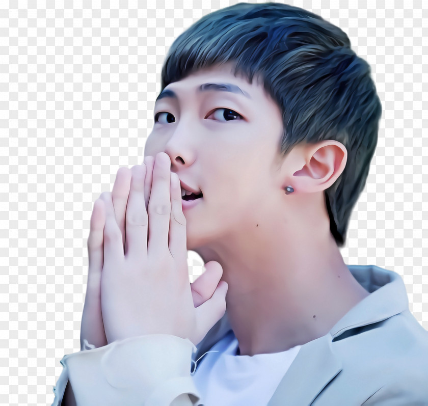 Black Hair Hand BTS V PNG