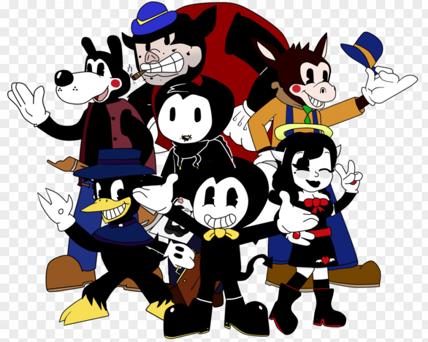 Gang Cartoon Bendy And The Ink Machine Drawing Betty Boop Clip Art PNG
