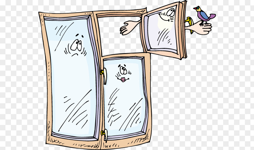 Vector Cartoon Window Glass Vitre PNG