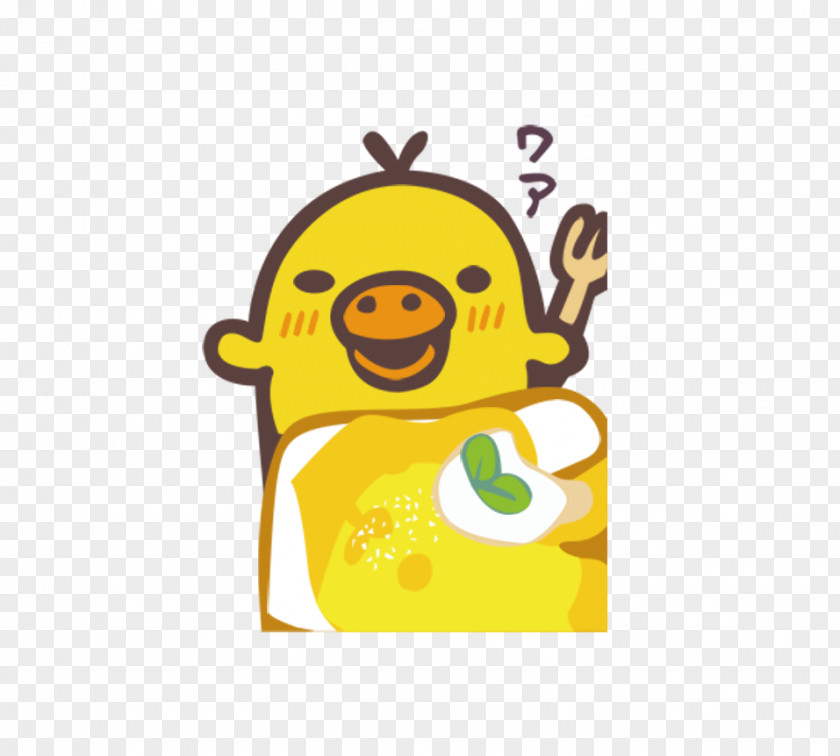Cute Little Yellow Duck Rilakkuma Sticker Imagineer Kavaii San-X PNG