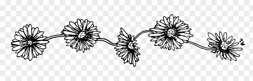 Flower Black And White Drawing PNG