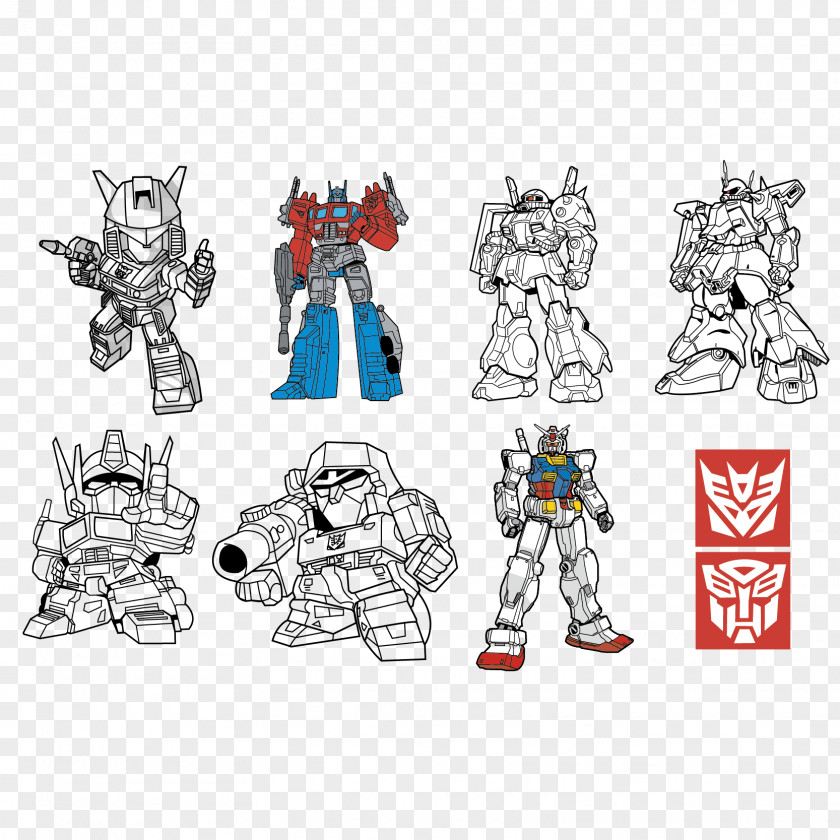 Transformers Robot Vector Material Variety Logo Cartoon PNG