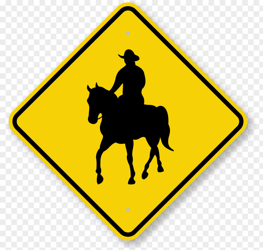 Horse Graphic Traffic Sign Road Pedestrian Crossing Warning PNG