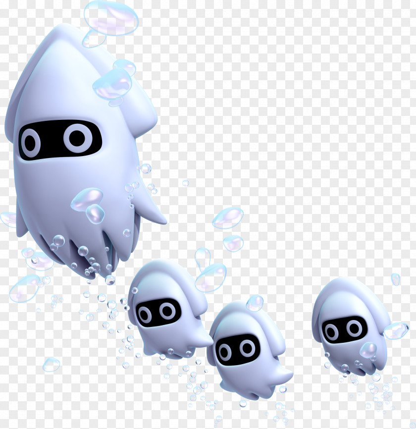 Blue Squid New Super Mario Bros. U Wii PNG