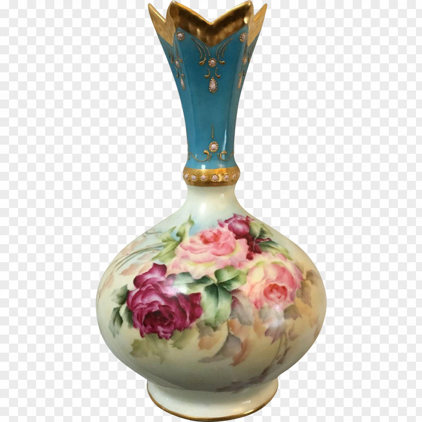Chinese Porcelain Limoges Vase French PNG