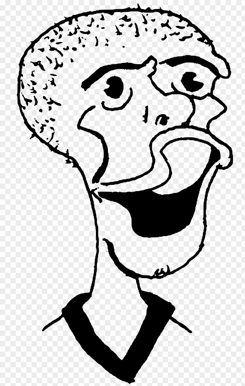 People Looking Black And White Cartoon Drawing Clip Art PNG