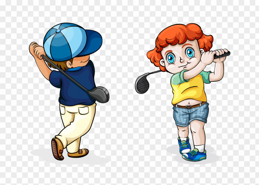 Vector Cartoon Golfer Material Golf Royalty-free Clip Art PNG