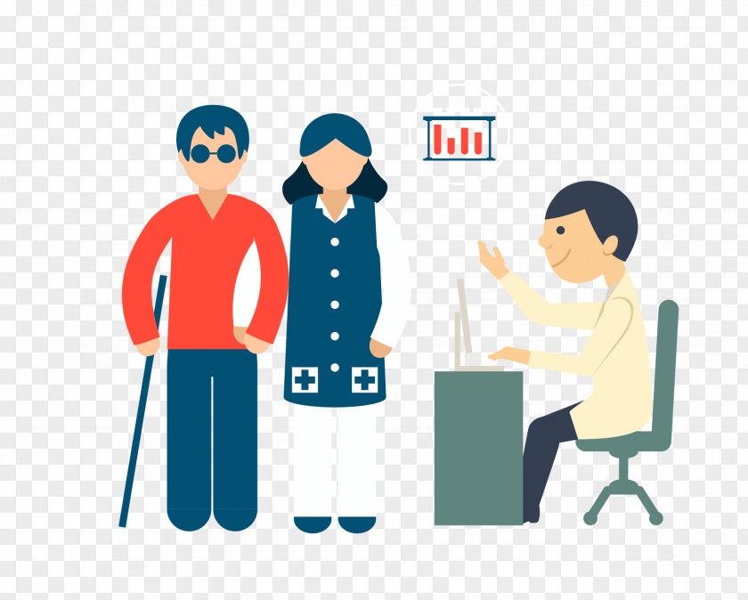 Vector Simple Graphic Patient Visits Doctor Health Care Cartoon Hospital Doctor's Visit PNG