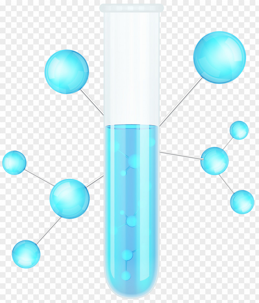 Chemistry Cylinder Blue Aqua Turquoise Water PNG