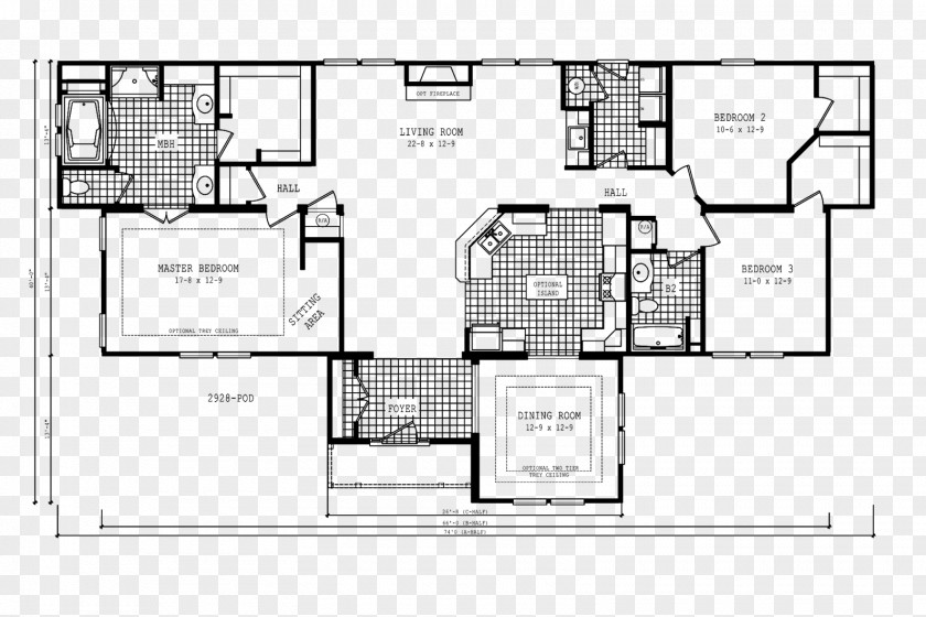 House Floor Plan Manufactured Housing Architecture PNG