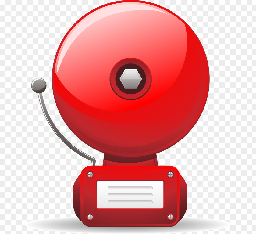 Monitor Pattern Painted Red Alarm Device Euclidean Vector Bell PNG