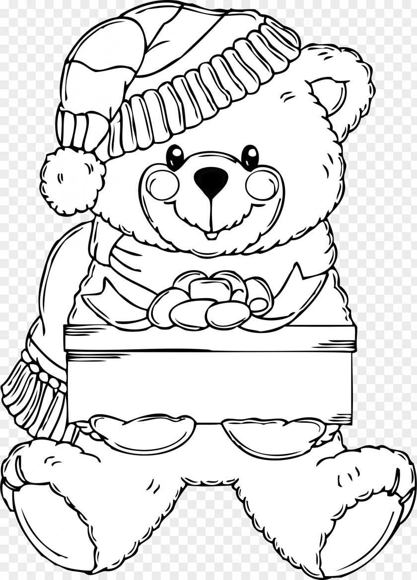 Christmas Coloring Book Ornament Bear Clip Art PNG