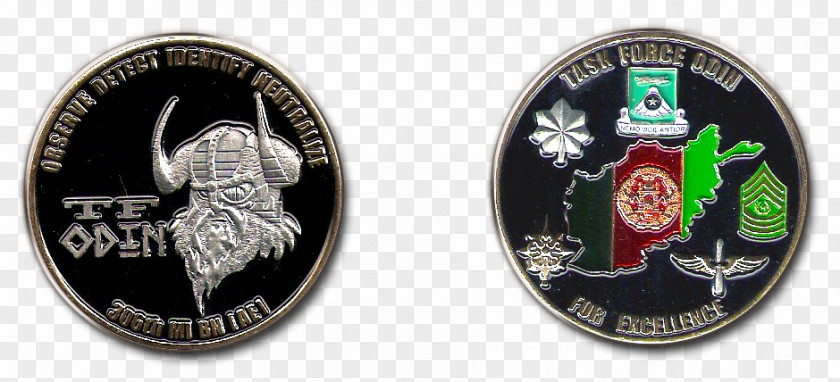 Coin Challenge Silver Task Force ODIN Medal PNG