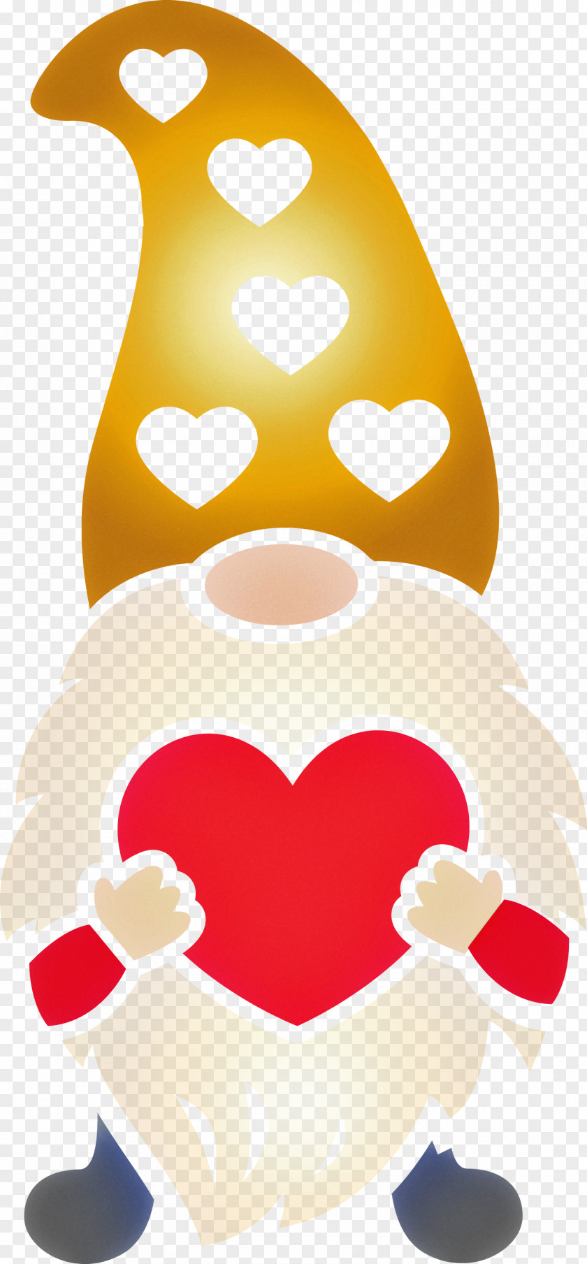 Gnome Loving Red Heart PNG