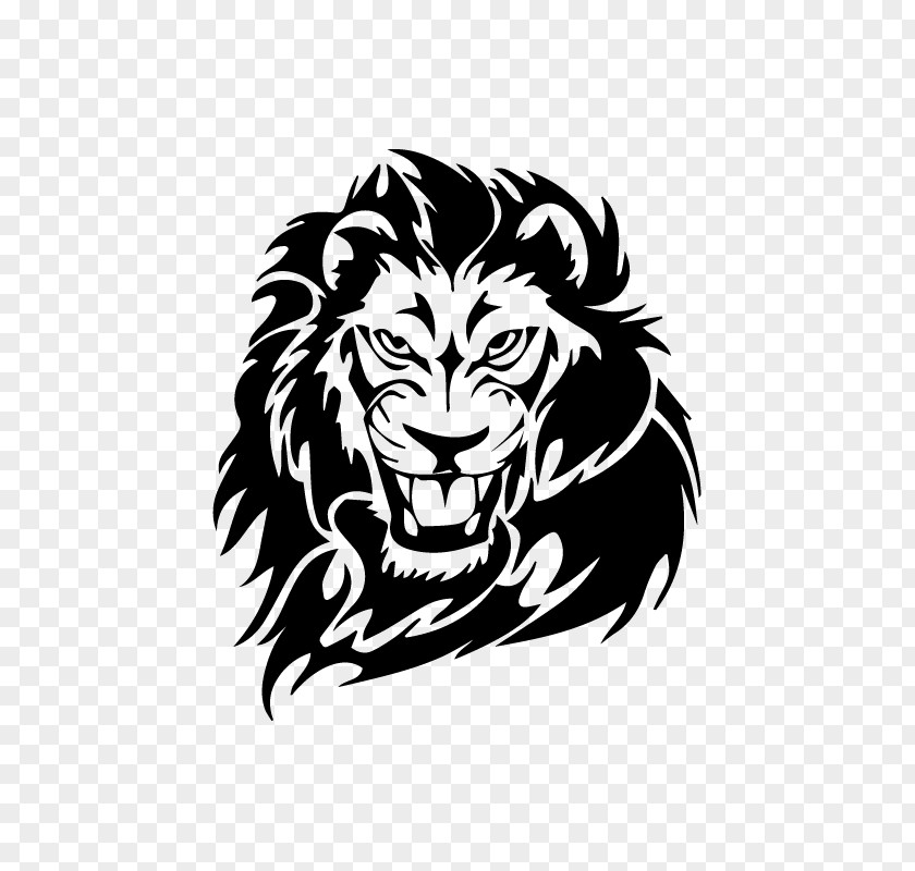 Lion Tribal Lionhead Rabbit AutoCAD DXF Tattoo Decal PNG