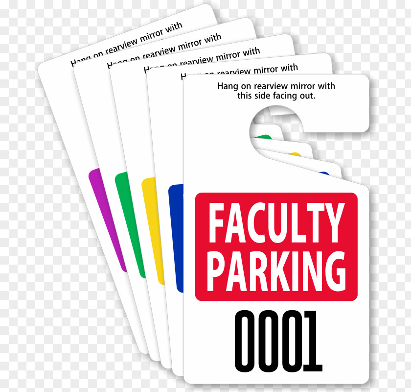 Permit Rear-view Mirror Paper Parking PNG