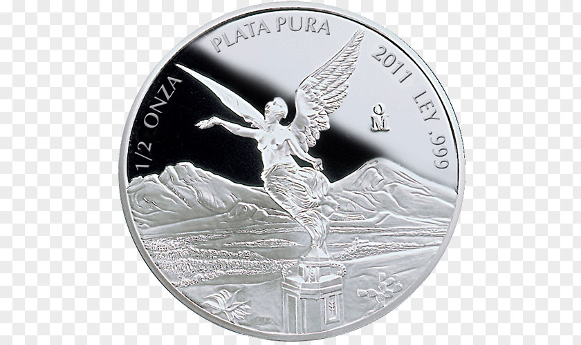 Silver Mexico Libertad Ounce Coin PNG