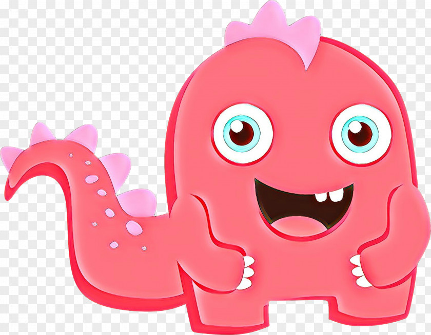 Smile Magenta Octopus Cartoon PNG