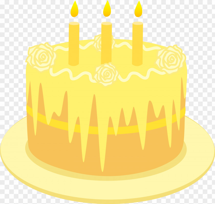 Yellow Candle Cliparts Birthday Cake Frosting & Icing Cream Chocolate Pound PNG