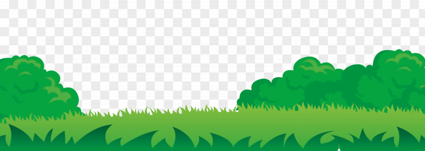 Cartoon Green Background Grasses Illustration PNG